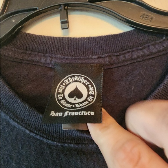 Thrasher Magazine Black Floral Graphic Spellout Tee Shirt Womens Size S - Picture 2 of 4